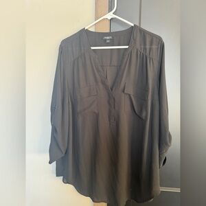 Torrid Black V-Neck Blouse